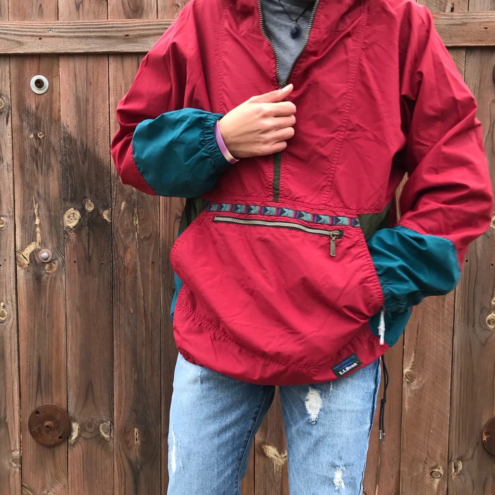 L.L. Bean Vintage Native Pattern Windbreaker